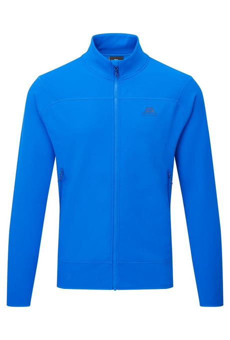 Mountain Equipment Jorasses Lite Men's Jacket in Atlantic Blue - front view showing 246 g/m² Powerfleece fabric and regular fit