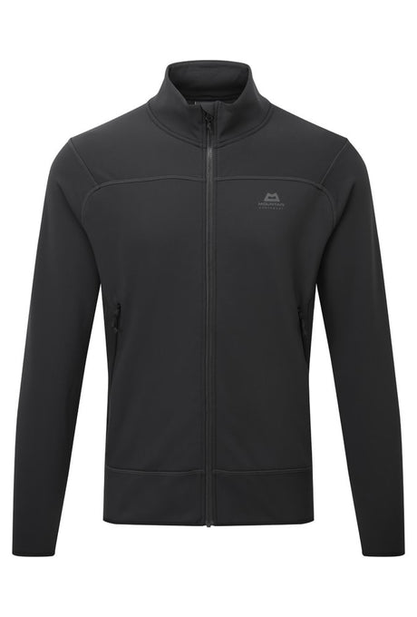 Mountain Equipment Jorasses Lite Men's Jacket in Black - front view showing 246 g/m² Powerfleece fabric and regular fit