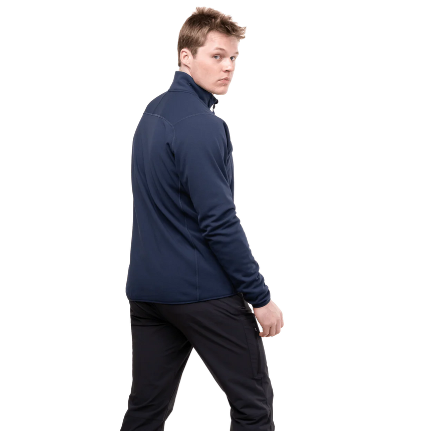 YKK centre front zip detail on Mountain Equipment Jorasses Lite Men's Jacket in Cosmos