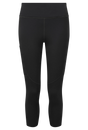 Mountain Equipment Jorasses Lite Women's 3/4 Tight in Black - front view showing 246 g/m² Powerfleece fabric and next-to-skin fit