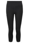 Mountain Equipment Jorasses Lite Women's 3/4 Tight in Black - front view showing 246 g/m² Powerfleece fabric and next-to-skin fit
