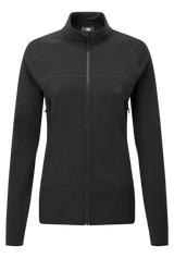 Mountain Equipment Jorasses Lite Women's Jacket in Black - front view showing 246 g/m² Powerfleece fabric and regular fit