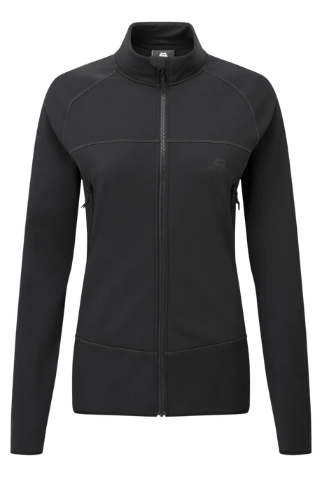 Mountain Equipment Jorasses Lite Women's Jacket in Black - front view showing 246 g/m² Powerfleece fabric and regular fit