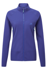 Mountain Equipment Jorasses Lite Women's Jacket in Clematis - front view showing 246 g/m² Powerfleece fabric and regular fit