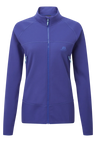 Mountain Equipment Jorasses Lite Women's Jacket in Clematis - front view showing 246 g/m² Powerfleece fabric and regular fit