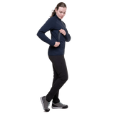 Zipped hand warmer pocket detail on Mountain Equipment Jorasses Lite Women's Jacket in Cosmos