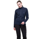 Mountain Equipment Jorasses Lite Women's Jacket in Cosmos - three quarter view showing regular fit and Powerfleece fabric