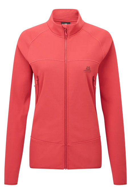 Mountain Equipment Jorasses Lite Women's Jacket in Rosewood - front view showing 246 g/m² Powerfleece fabric and regular fit