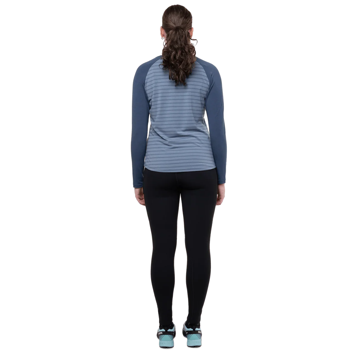 246 g/m² stretch Powerfleece brushed back fabric detail on Mountain Equipment Jorasses Lite Women's Tight in Black