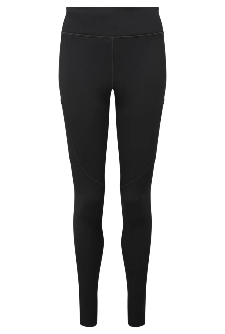 Mountain Equipment Jorasses Lite Women's Tight in Black - front view showing 246 g/m² Powerfleece fabric and next-to-skin fit