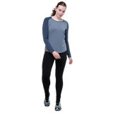 Mountain Equipment Jorasses Lite Women's Tight in Black - lifestyle view showing versatile fleece tight for hiking and winter running