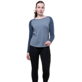 Mountain Equipment Jorasses Lite Women's Tight in Black - side view showing next-to-skin fit and wide stretch waistband