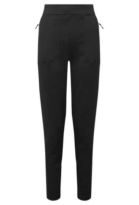 Mountain Equipment Jorasses Women's Pant in Black - front view showing 246 g/m² Powerfleece fabric and regular fit