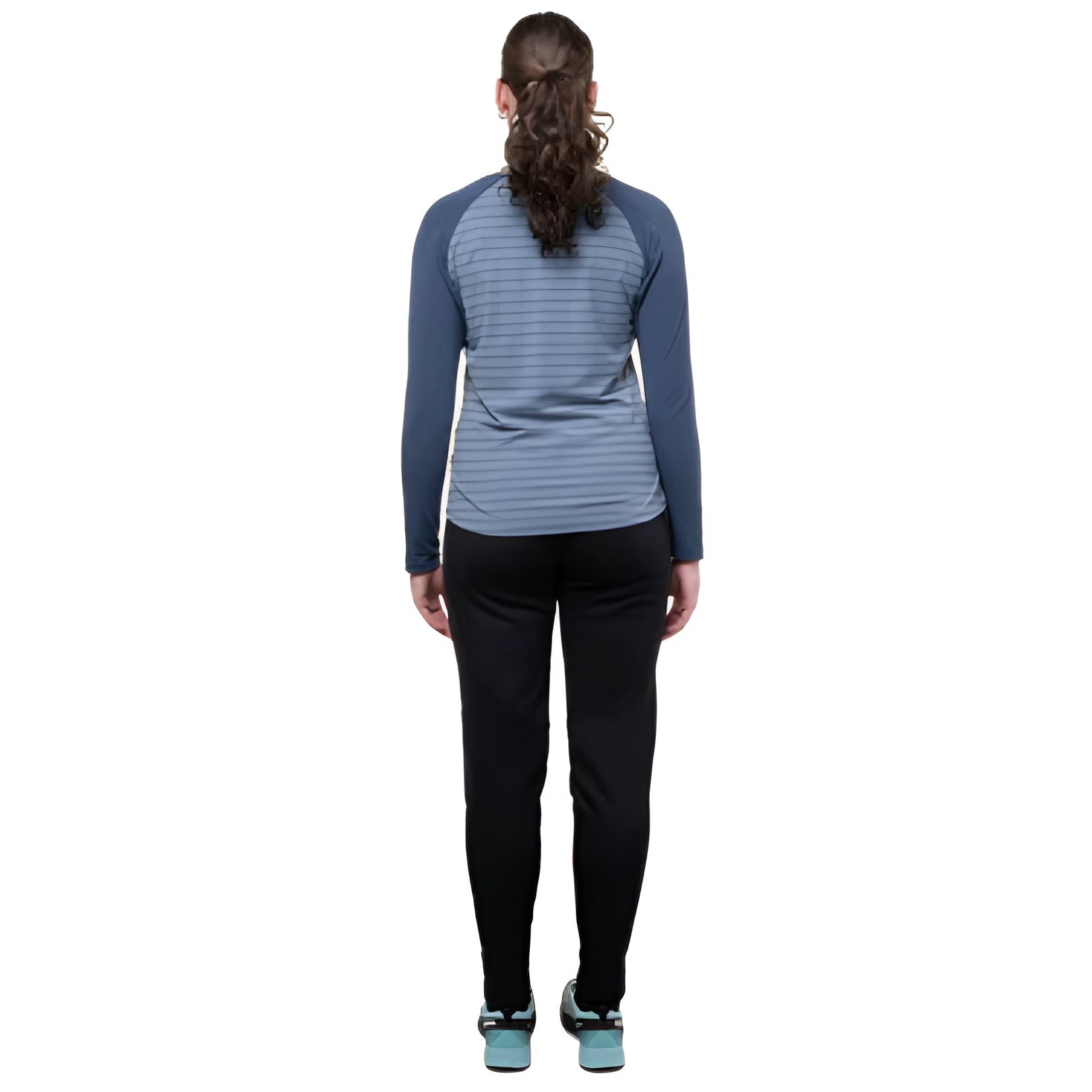 Mountain Equipment Jorasses Women's Pant in Black - three quarter view showing regular fit and Powerfleece fabric