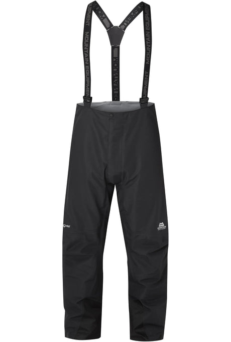 Mountain Equipment Karakoram Mountain Men's Pant in Black - back view showing fully adjustable braces