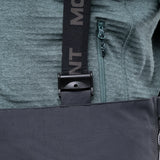 Two-way YKK moulded front zip with storm flap on Mountain Equipment Karakoram Mountain Men's Pant in Black