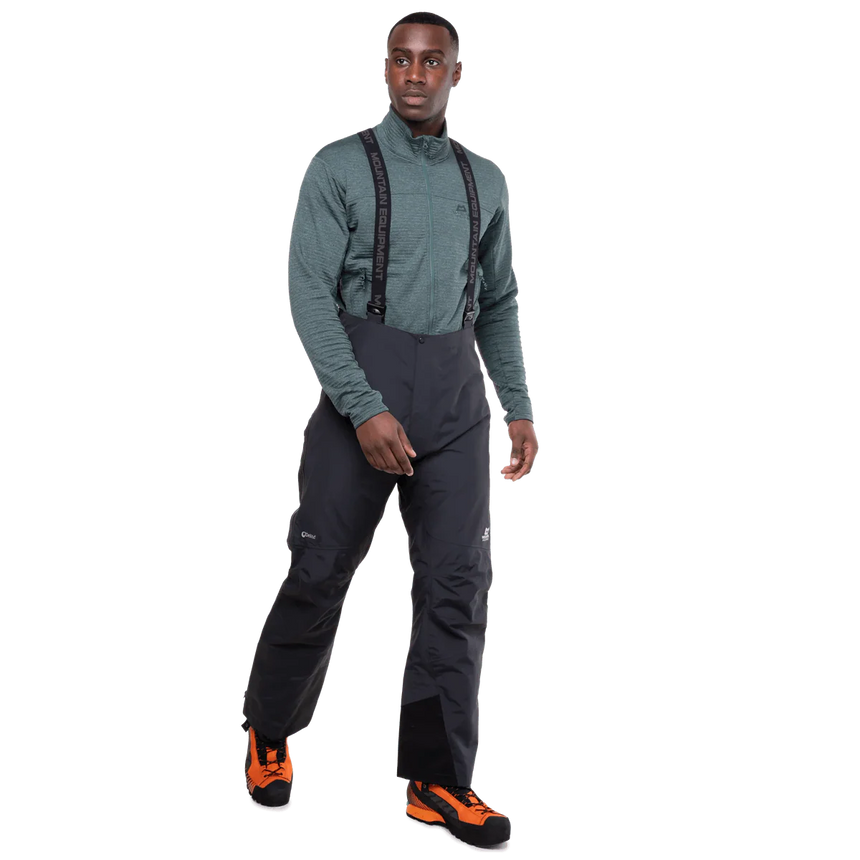 Mountain Equipment Karakoram Mountain Men's Pant in Black - front view showing 3-layer DRILITE 70D fabric