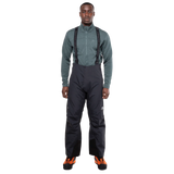 Fixed internal gaiter on Mountain Equipment Karakoram Mountain Men's Pant in Black to keep out snow and debris