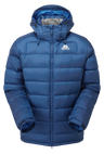 Mountain Equipment Lightline Men's Jacket in Admiral Blue - front view showing Drilite Loft outer and zip-off Mountain Insulated Hood