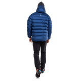 Mountain Equipment Lightline Men's Jacket in Admiral Blue - side view showing dual tether hem drawcords and adjustable elasticated cuffs