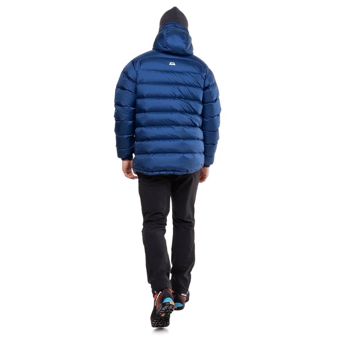 Mountain Equipment Lightline Men's Jacket in Admiral Blue - side view showing dual tether hem drawcords and adjustable elasticated cuffs