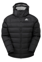 Mountain Equipment Lightline Men's Jacket in Black - front view showing Drilite Loft outer and zip-off Mountain Insulated Hood