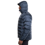 Adjustable elasticated cuff detail on Mountain Equipment Lightline Men's Jacket in Blue Nights/Cosmos