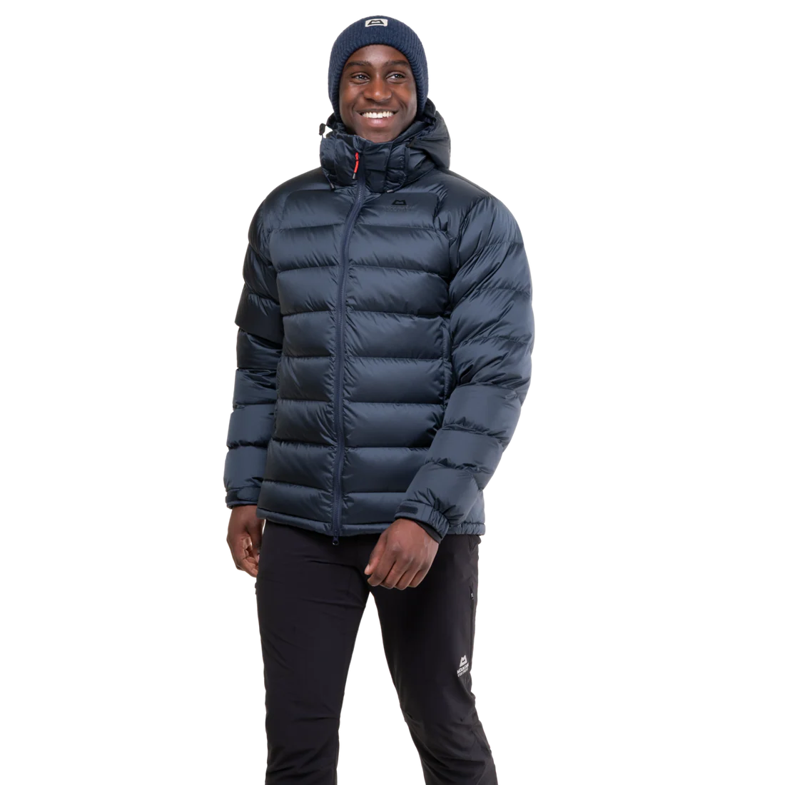 Cosmos lining detail on Mountain Equipment Lightline Men's Jacket in Blue Nights/Cosmos showing downproof 20 denier inner fabric
