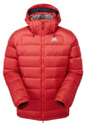 Mountain Equipment Lightline Men's Jacket in Chili Red - front view showing Drilite Loft outer and zip-off Mountain Insulated Hood