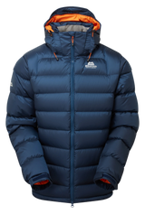 Mountain Equipment Lightline Men's Jacket in Navy - front view showing Drilite Loft outer and zip-off Mountain Insulated Hood