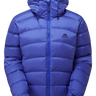 Mountain Equipment Lightline Women's Jacket in Clematis - front view showing Drilite Loft outer and zip-off Mountain Insulated Hood
