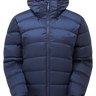 Mountain Equipment Lightline Women's Jacket in Cosmos - front view showing Drilite Loft outer and zip-off Mountain Insulated Hood