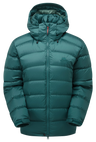 Mountain Equipment Lightline Women's Jacket in Deep Teal - front view showing Drilite Loft outer and zip-off Mountain Insulated Hood