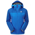 Mountain Equipment Saltoro GORE-TEX Men's Jacket in Lapis Blue/DK Ocean - front view showing hybrid GORE-TEX and GORE-TEX Paclite construction