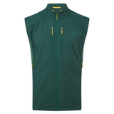 Mountain Equipment Switch Men's Vest in Pine/Fern - front view showing 20D RS Nylon outer and Octayarn warp-knit lining