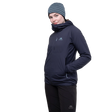 Mountain Equipment Switch Pro Hooded Women's Jacket in Cosmos - front view showing 20D RS Nylon outer and Octayarn warp-knit lining