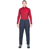 Mountain Equipment Switch Women's Pant in Cosmos - detail view showing zipped thigh pocket and mechanical stretch fabric