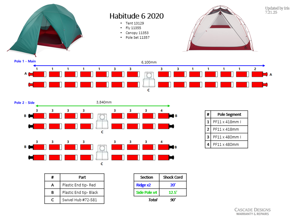 MSR Habitude 6 replacement rainfly