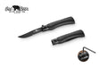 Old Bear Total Black serrated folding knife, medium