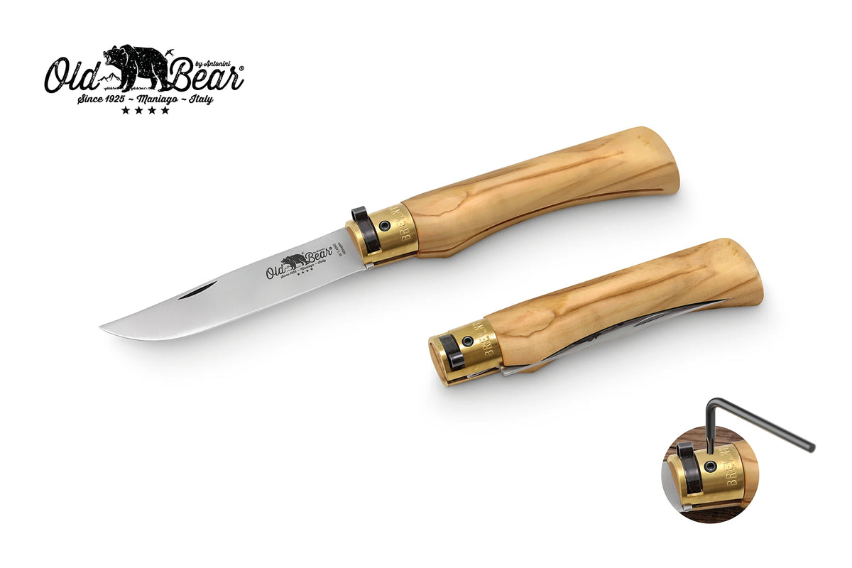 Old Bear Classical Olive folding knife, extra large