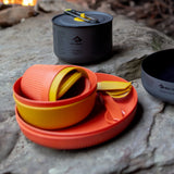 Sea to Summit Passage Plate Outdoor Action Spicy Orange- w/ other Passage Utensils