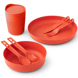 Sea to Summit Passage Plate Outdoor Action Spicy Orange- w/ other Passage Utensils