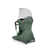 Osprey Poco™ Child Carrier Outdoor Action Koseret Green- UPF 50 sunshade