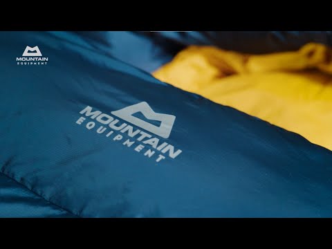 Mountain Equipment Helium 600 Sleeping Bag features video showing Alpine 2.0 fit, Gemini zip baffle, Lode Lock closure and Trapezium 4 foot box system