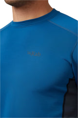 Rab Men's Conduit Crew in Ink (styling reference) - Collar Detail