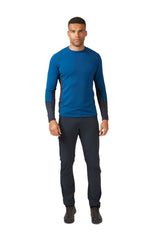 Rab Men's Conduit Crew in Ink (styling reference) - Worn Front Full Length