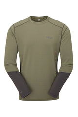 Rab Men's Conduit Crew in Light Khaki - Flat