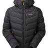 Rab Men's Glaceon Pro Down Jacket in Anthracite - Flat
