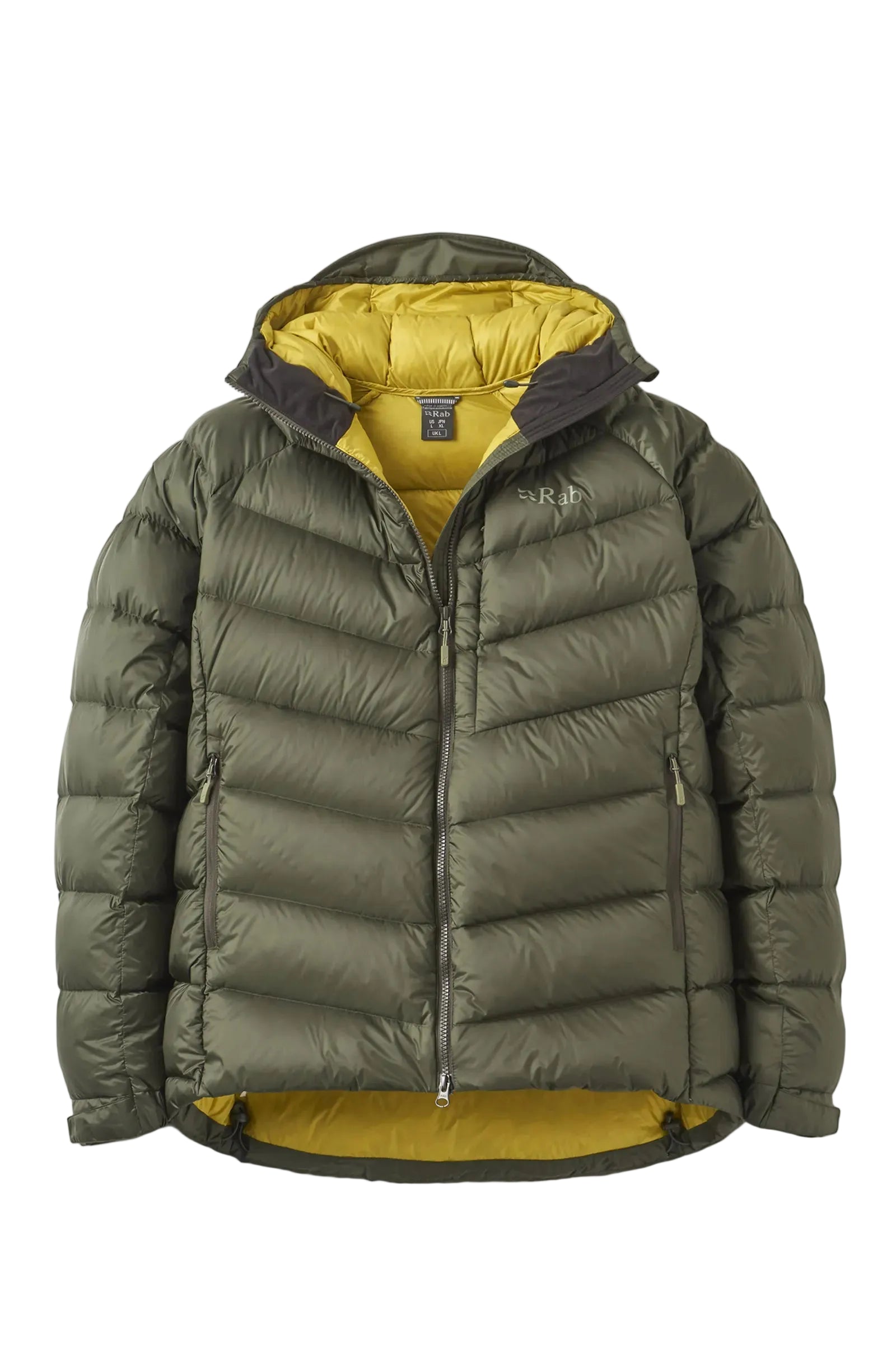 Rab Men's Glaceon Pro Down Jacket in Army - Flat