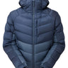 Rab Men's Glaceon Pro Down Jacket in Tempest Blue - Flat